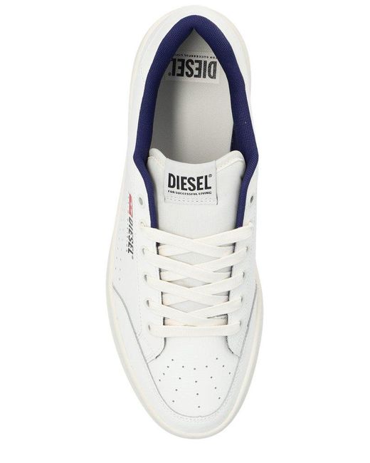 DIESEL White 's-athene' Sneakers, for men