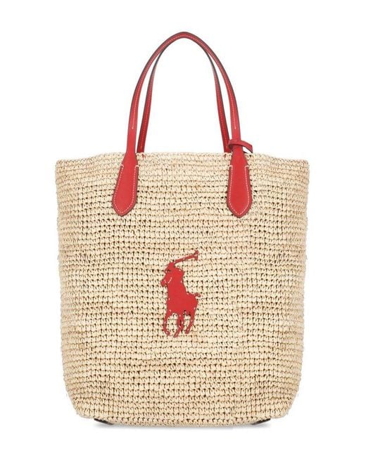 Polo Ralph Lauren Natural Pony Patch Large Tote Bag