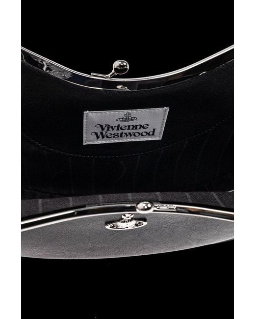 Vivienne Westwood Black Logo Plaque Tote Bag
