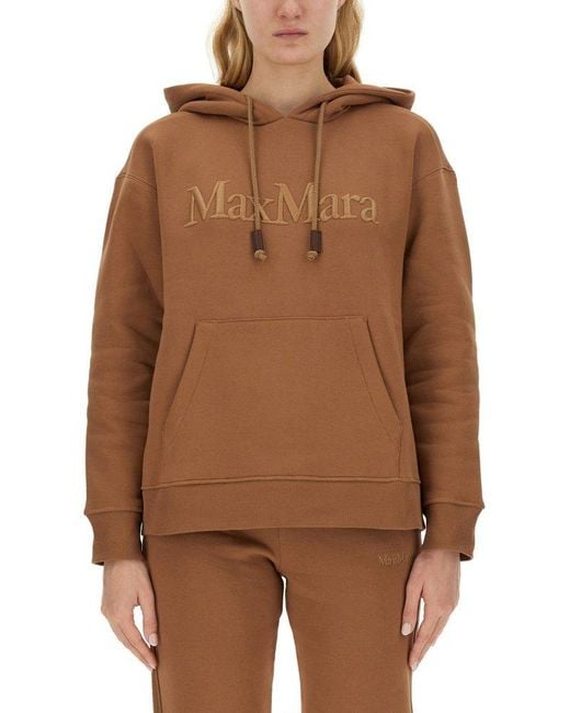 Max Mara Brown Agre Cotton Hoodie