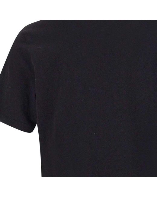 C P Company Black Logo Printed Crewneck T-shirt for men