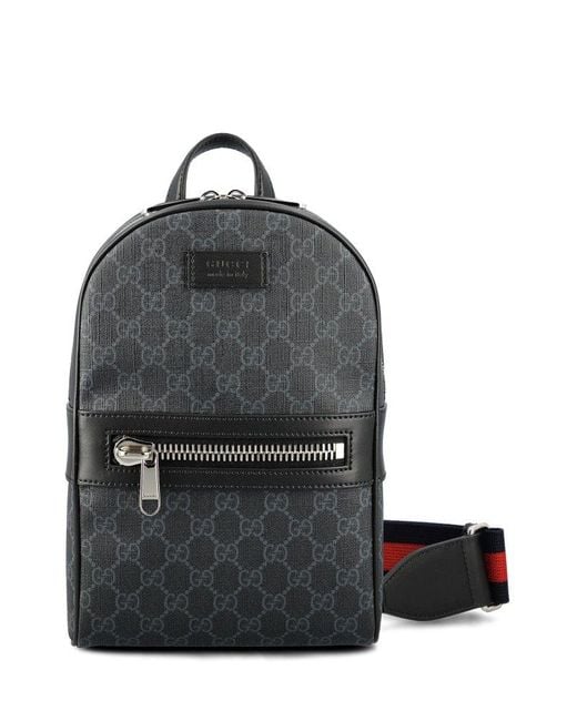 Gucci Black GG Crossbody Bag for men