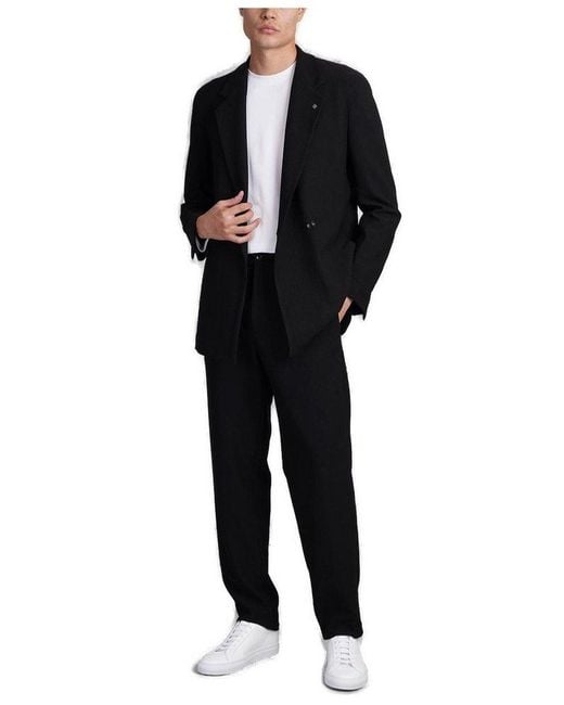 Tagliatore Black A-Osaka Double-Breasted Tailored Suit for men