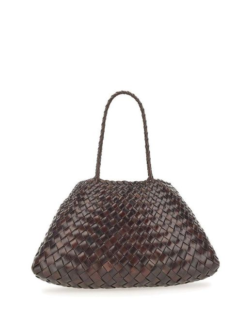 トートバッグ Dragon Diffusion Santa Croce Big Dark Brown 8892 Dragon Diffusion - Santa Croce Big Dark Brown