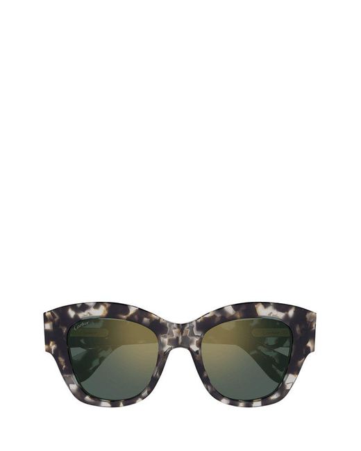 Cartier Green Cat-Eye Frame Sunglasses