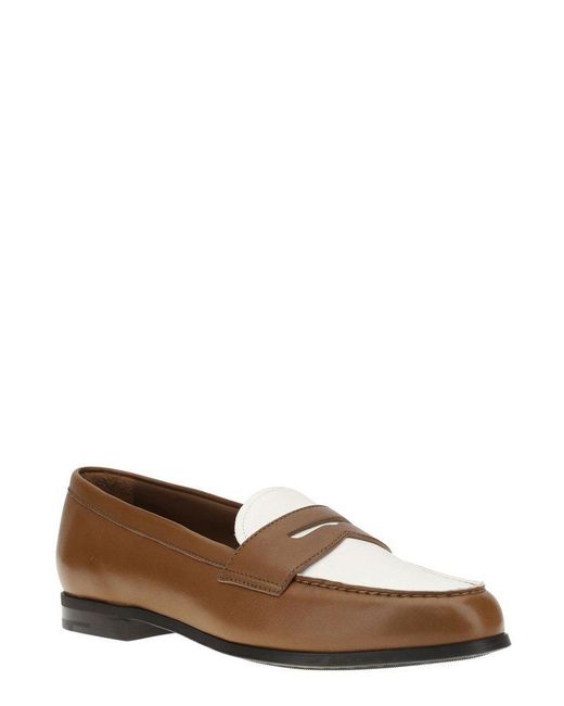 Church's Brown Natalie Panelled Penny Loafers