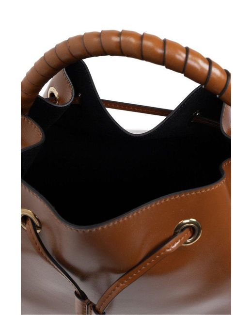 Chloé Brown Leather Bucket Bag