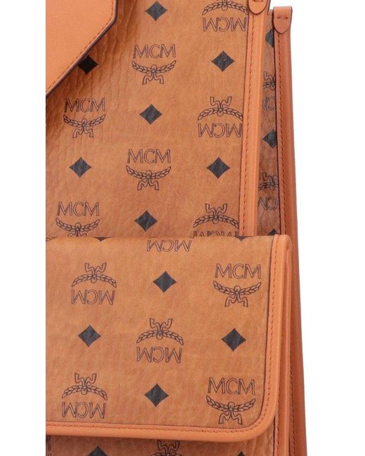 MCM Brown 'münchen' X-large Tote Bag