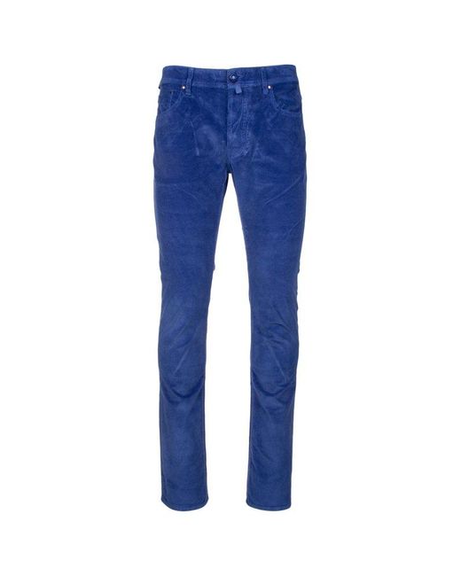 Jacob Cohen Blue Logo-patch Straight-leg Jeans for men