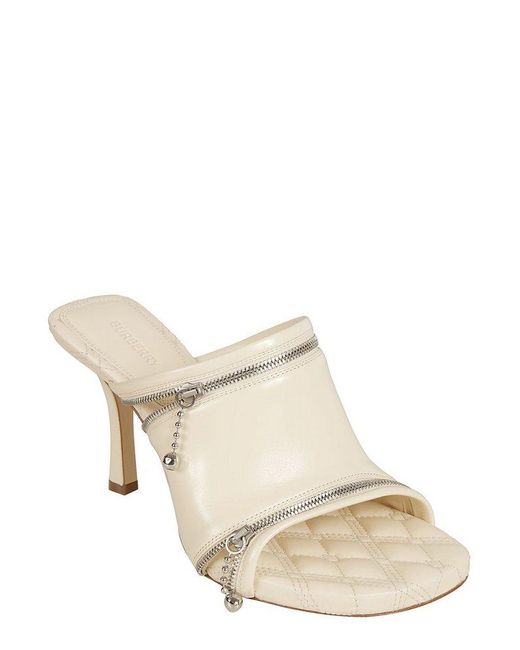 Burberry White Peep Sandals
