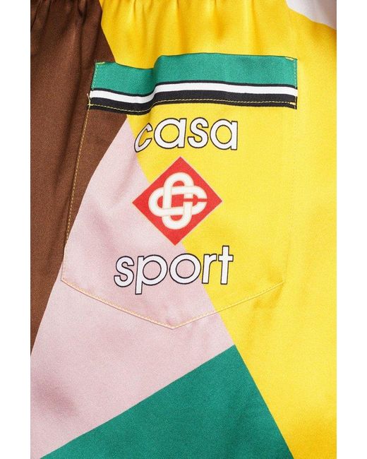 Casablancabrand Yellow Casa Sport Shorts