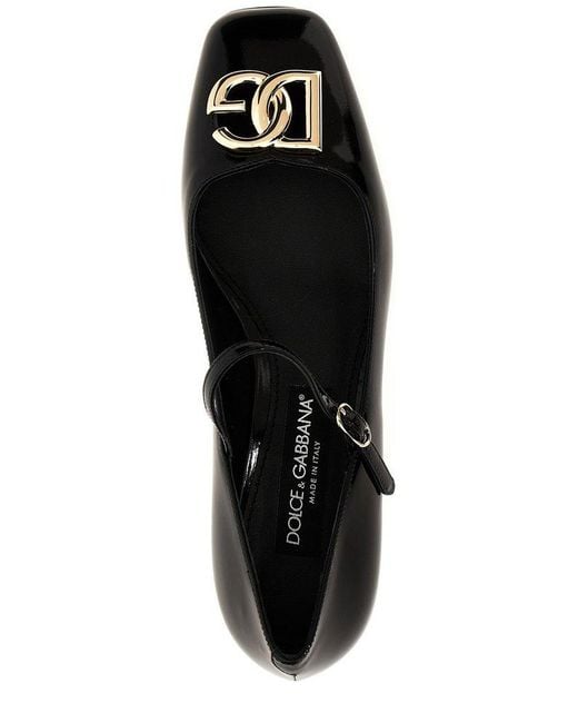 Dolce & Gabbana Black Mary Janes Cut-out Detailed Pumps