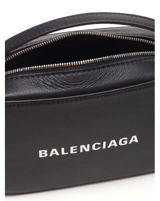 Balenciaga Leather Everyday Xs Logo Camera Bag in Black - Lyst