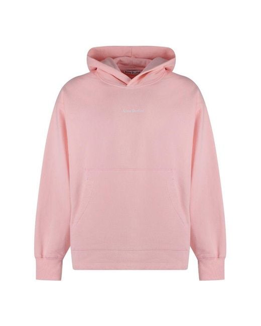 Acne Pink Hooded Sweatshirt for men