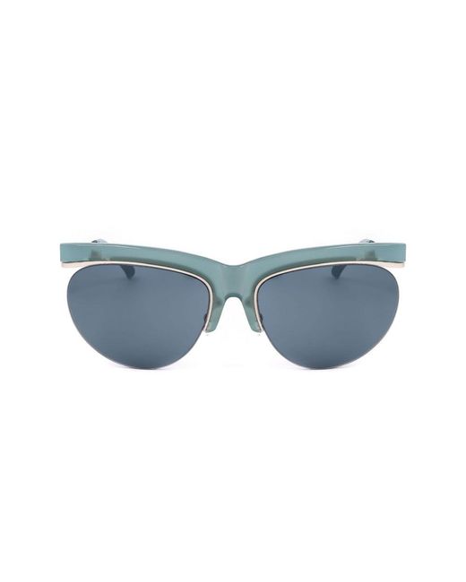 Linda Farrow Blue X Dries Van Noten Cat Eye Frame Sunglassses