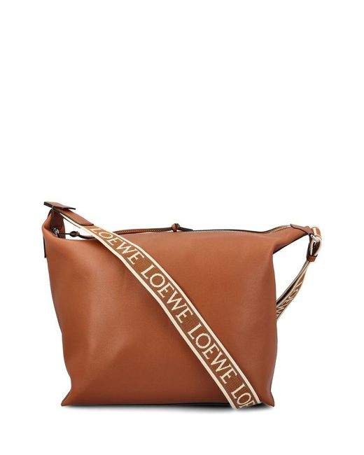 Loewe Brown Cubi Jacquard Strap Crossbody Bag for men