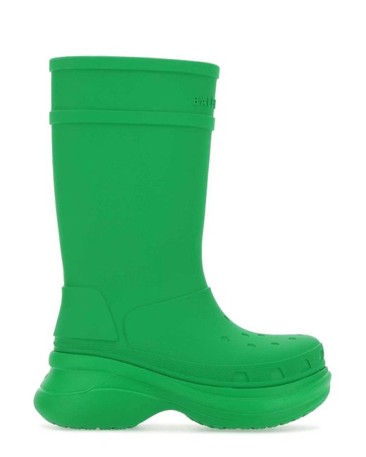 Balenciaga Green Grass Rubber Boots