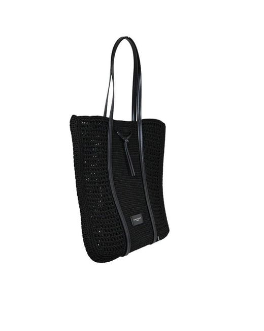 Gianni Chiarini Black Victoria Woven Shoulder Bag