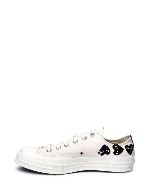 COMME DES GARÇONS PLAY White X Converse Heart Logo Printed Low-top Sneakers for men