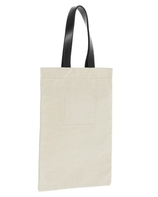 Jil Sander Flat Shopper Extra-large Canvas Tote Bag in Beige (Natural) -  Save 41% - Lyst