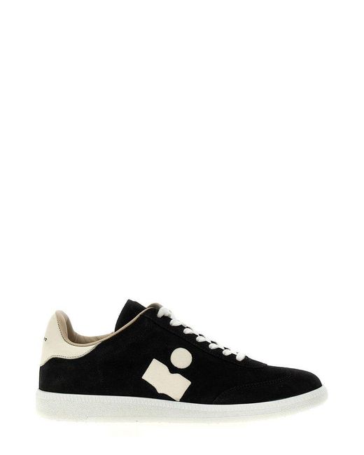 Isabel Marant Black Logo Patch Lace-up Sneakers for men