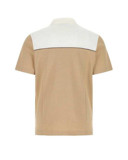 Fendi Two-tone Piquet Polo Shirt for Men | Lyst