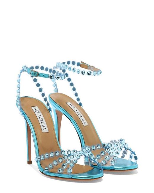 Aquazzura blue heels sale