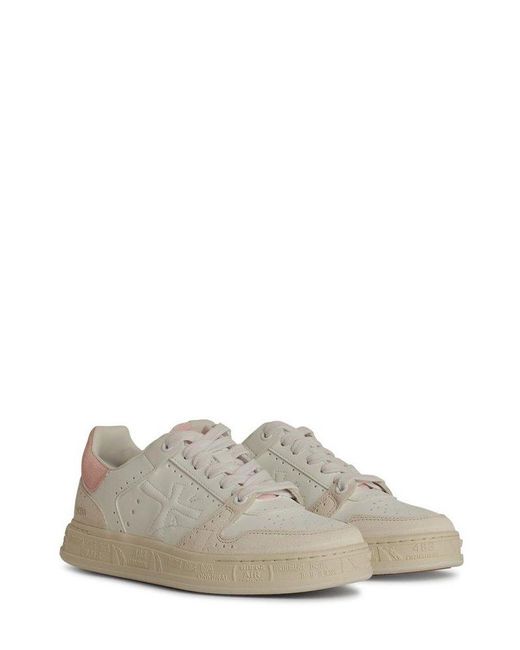 Premiata Natural Quinnd Lace-Up Sneakers