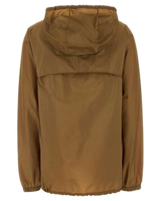 Prada Brown Zip-Up Lightweight Jacket