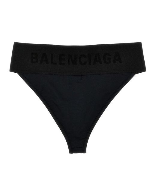 Balenciaga Black Logo Elastic Briefs Underwear, Body