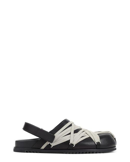 Rick Owens MEGALACE MULE GRANOLA ミュール RICK OWENS - Megalaced Mule Granola Black – Anrosa Store