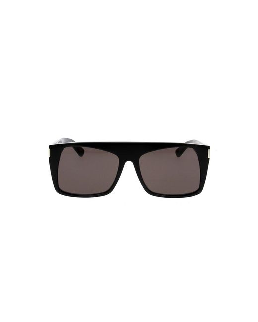 Saint Laurent Black Square Frame Sunglasses for men