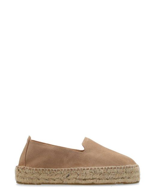 Manebí Brown Round-Toe Slip-On Espadrilles