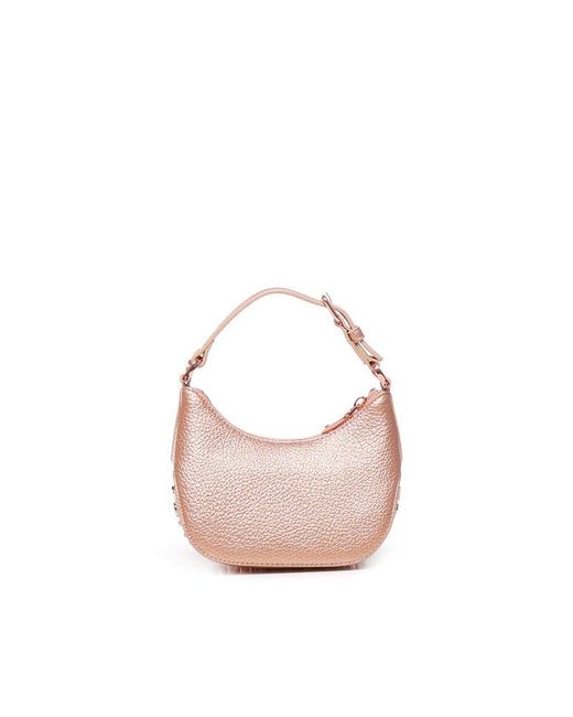 Love Moschino Pink Logo Lettering Zipped Mini Shoulder Bag
