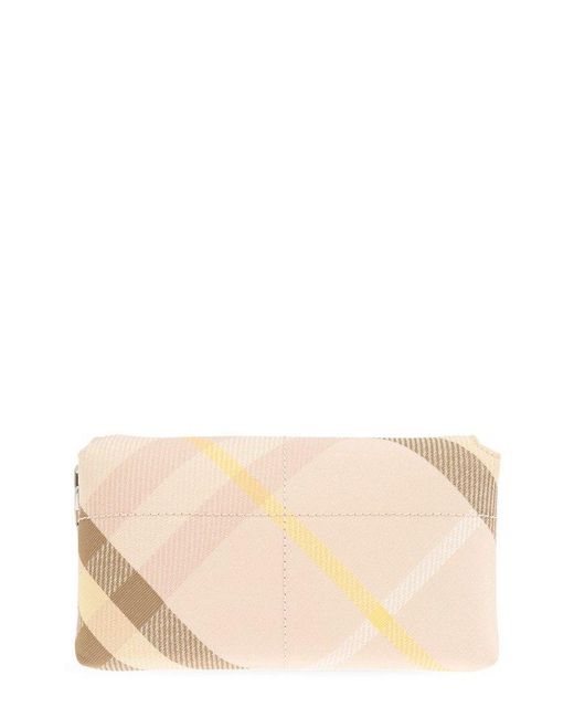 Burberry Checked Mini Snip Chain-Linked Clutch Bag in