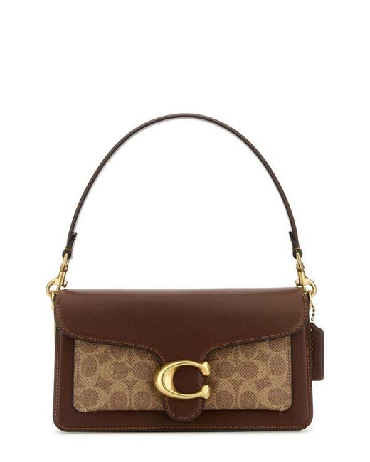 COACH Metallic Tabby Monogram Printed Shoulder Bag