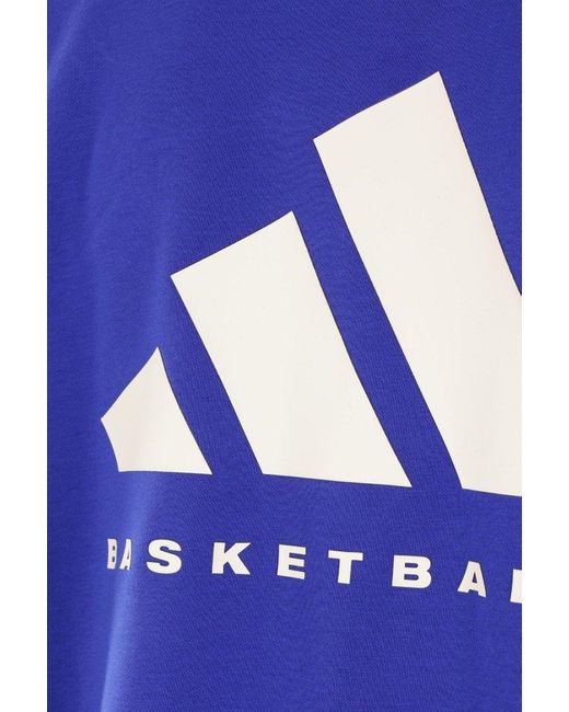 Adidas Blue Basketball Crewneck Sweatshirt