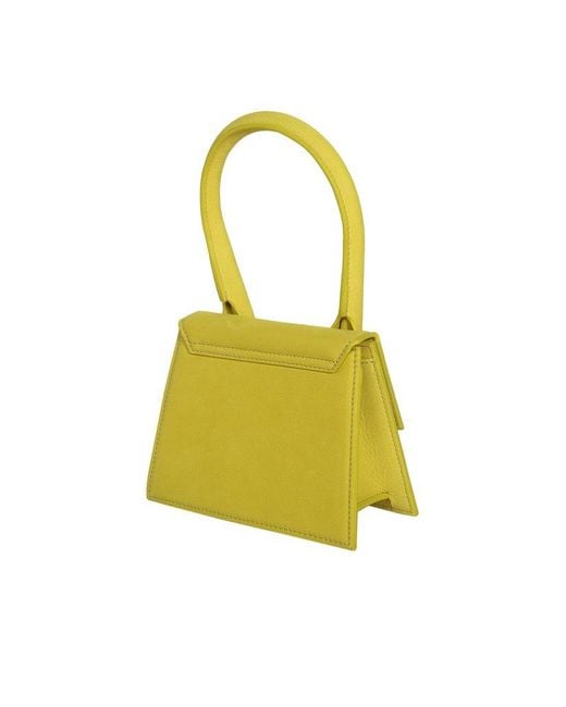 Jacquemus Yellow Le Chiquito Moyen Leather Tote Bag