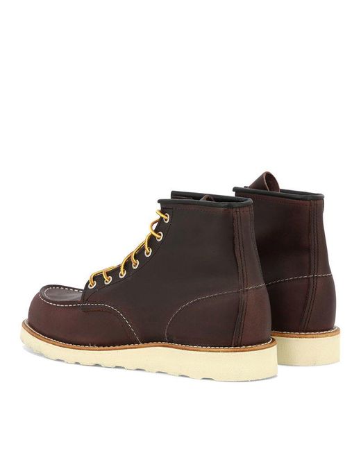 Red Wing Brown Wing Shoes "6 Inch Moc" Lace-Up Boots for men