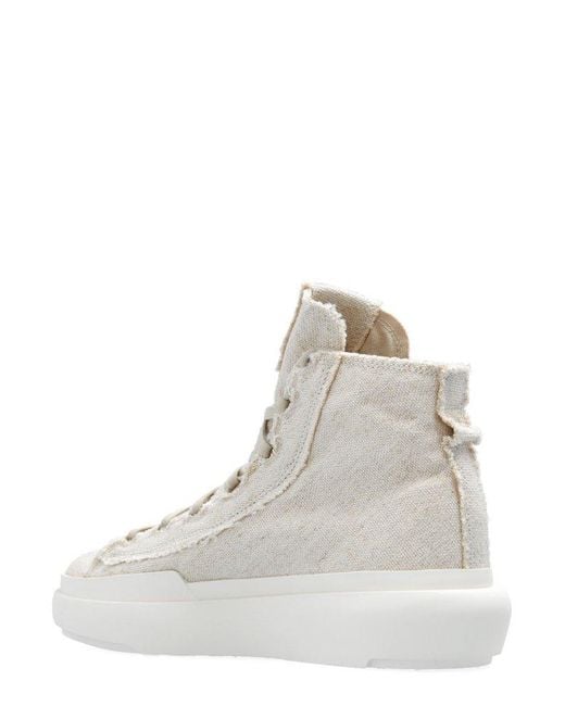 Y-3 White Nizza High Top Sneakers