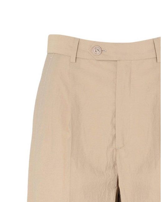 A.P.C. Natural Crepe Straight-leg Pleated Trousers