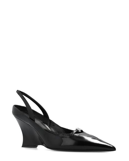 Givenchy Black Raven Wedge Pums