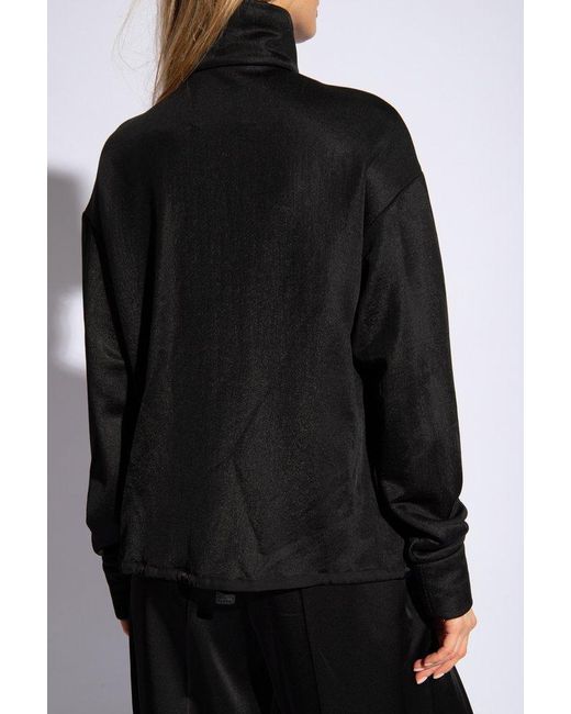 Jil Sander Black Half-zip Sweatshirt