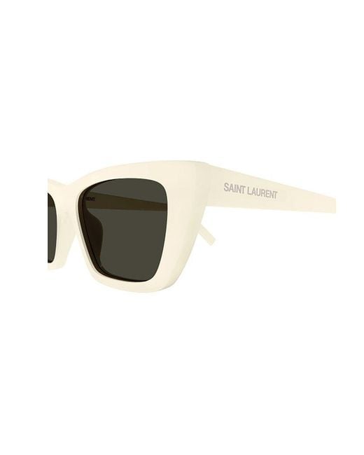 Saint Laurent White Sl 276 Mica Cat-eye Sunglasses