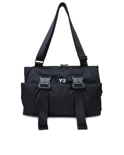 Y-3 Black Logo Printed Convertible Crossbody Bag