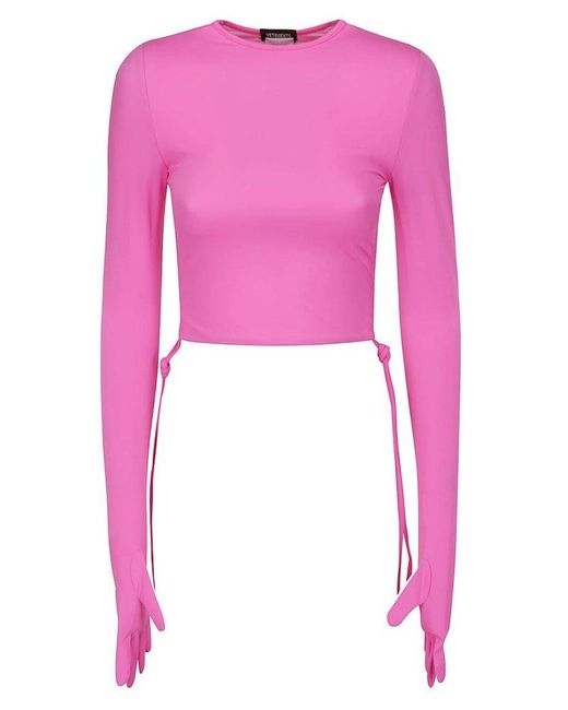 Vetements Pink Cropped Styling Top