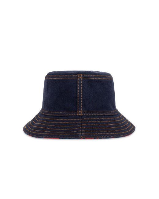 Burberry Blue Reversible Bucket Hat, for men