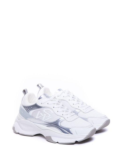 Stuart Weitzman White Sw Lace-Up Trainers