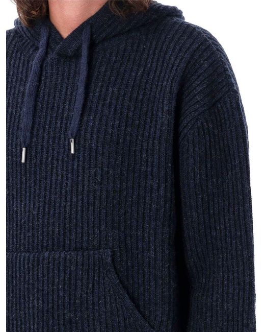 AMI Blue Hoodie Sweater for men