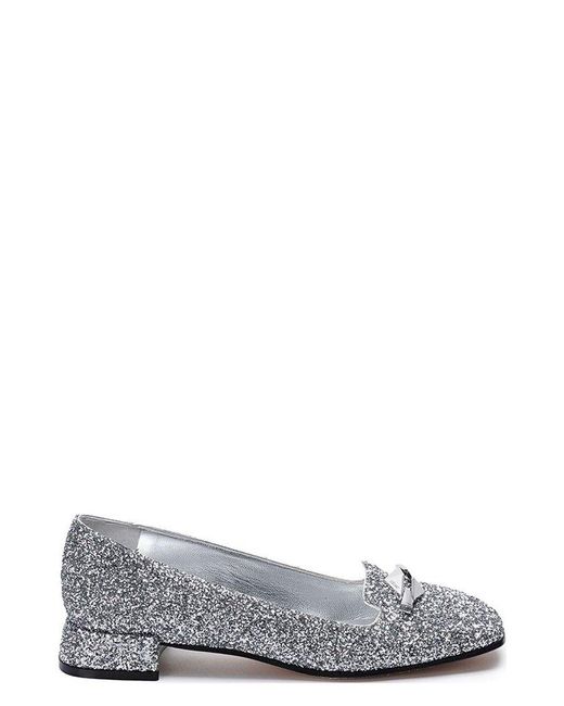 Jimmy Choo Gray Ravi Flats